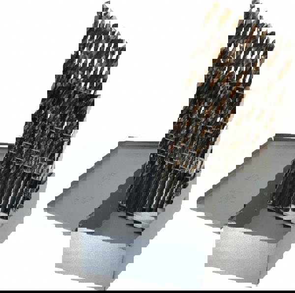 Drill Bit Set: Jobber Length Drill Bits, 29 Pc, 118 °, High Speed Steel